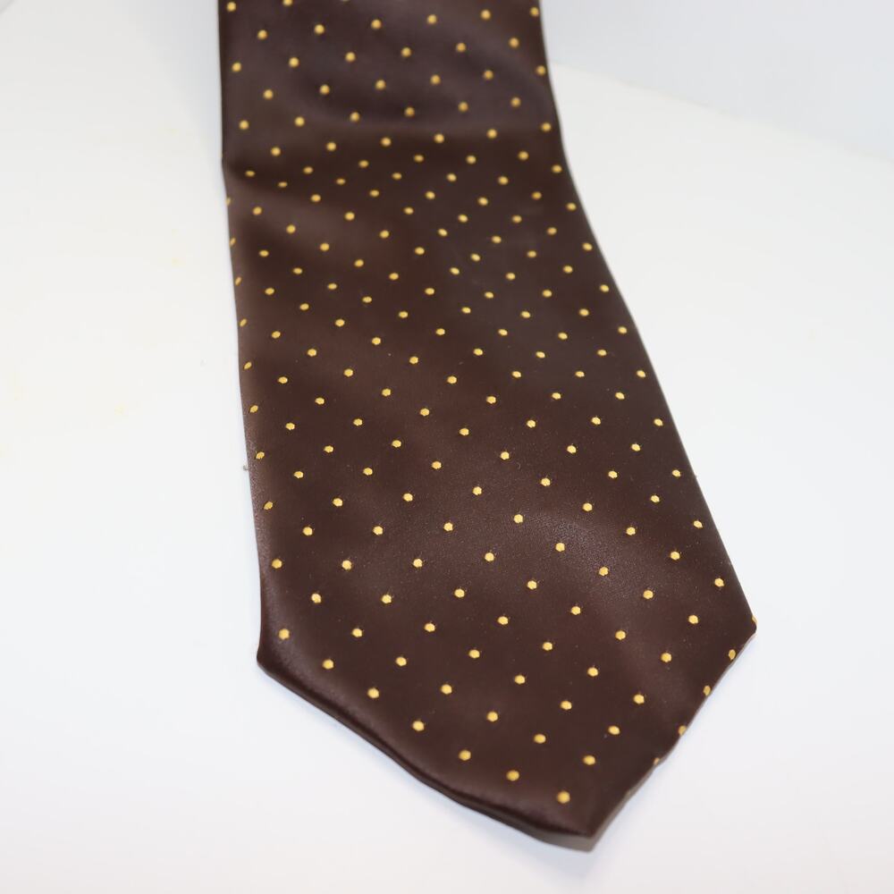 Vintage Oleg Cassini Walter Pies‎ Silk Polka Dot Tie 4” Wide